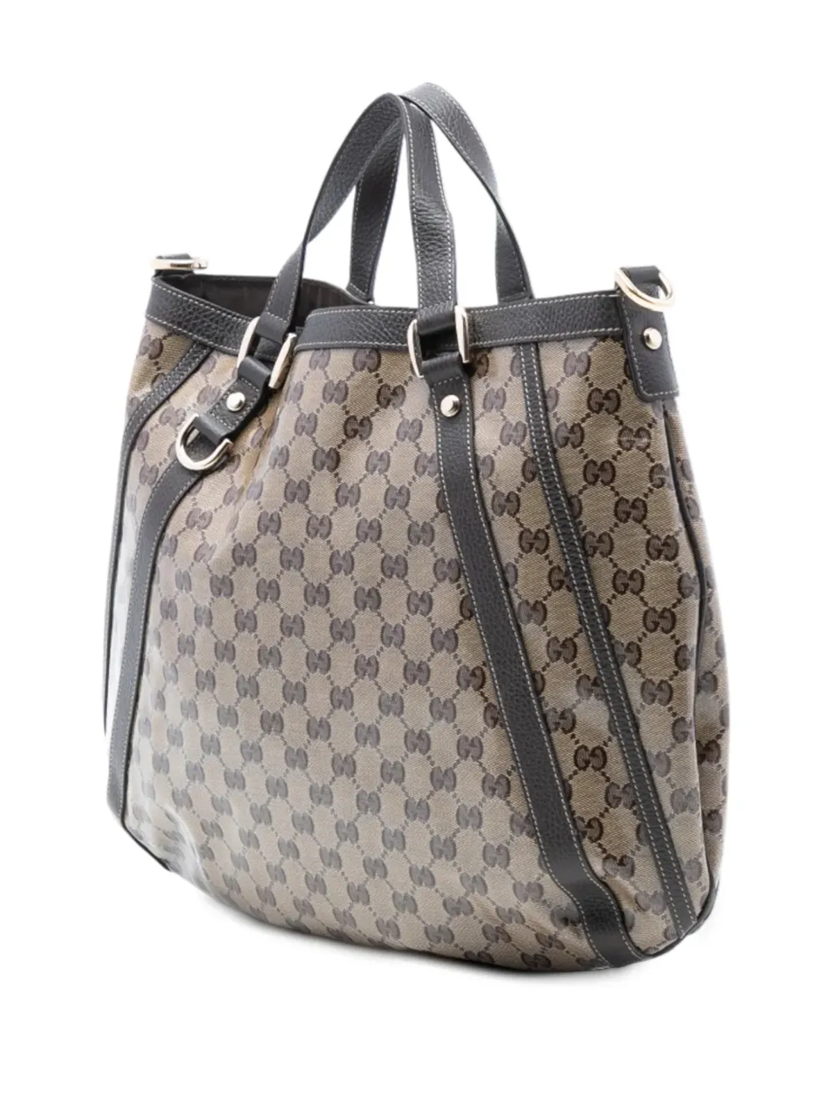 Gucci Pre-Owned グッチ GGクリスタル アビー Dリング コンバーチブル トート サッチェル - 画像3