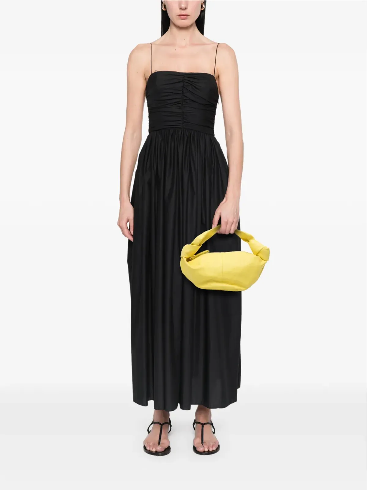 Bottega Veneta ヴィンテージ カーフスキン ダブルノット バッグ - イエロー - 画像2