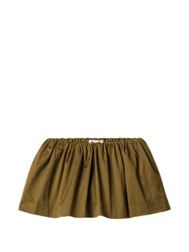 Miu Miu Miu Miu ロゴディテール フレアミニスカートの商品画像