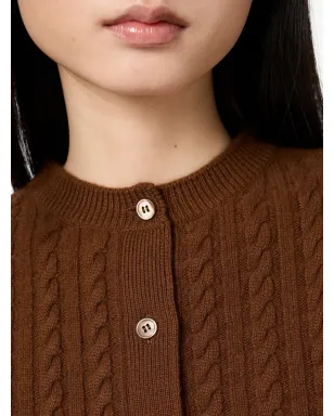 Miu Miu ケーブルニット ロゴ カーディガン - サムネイル5