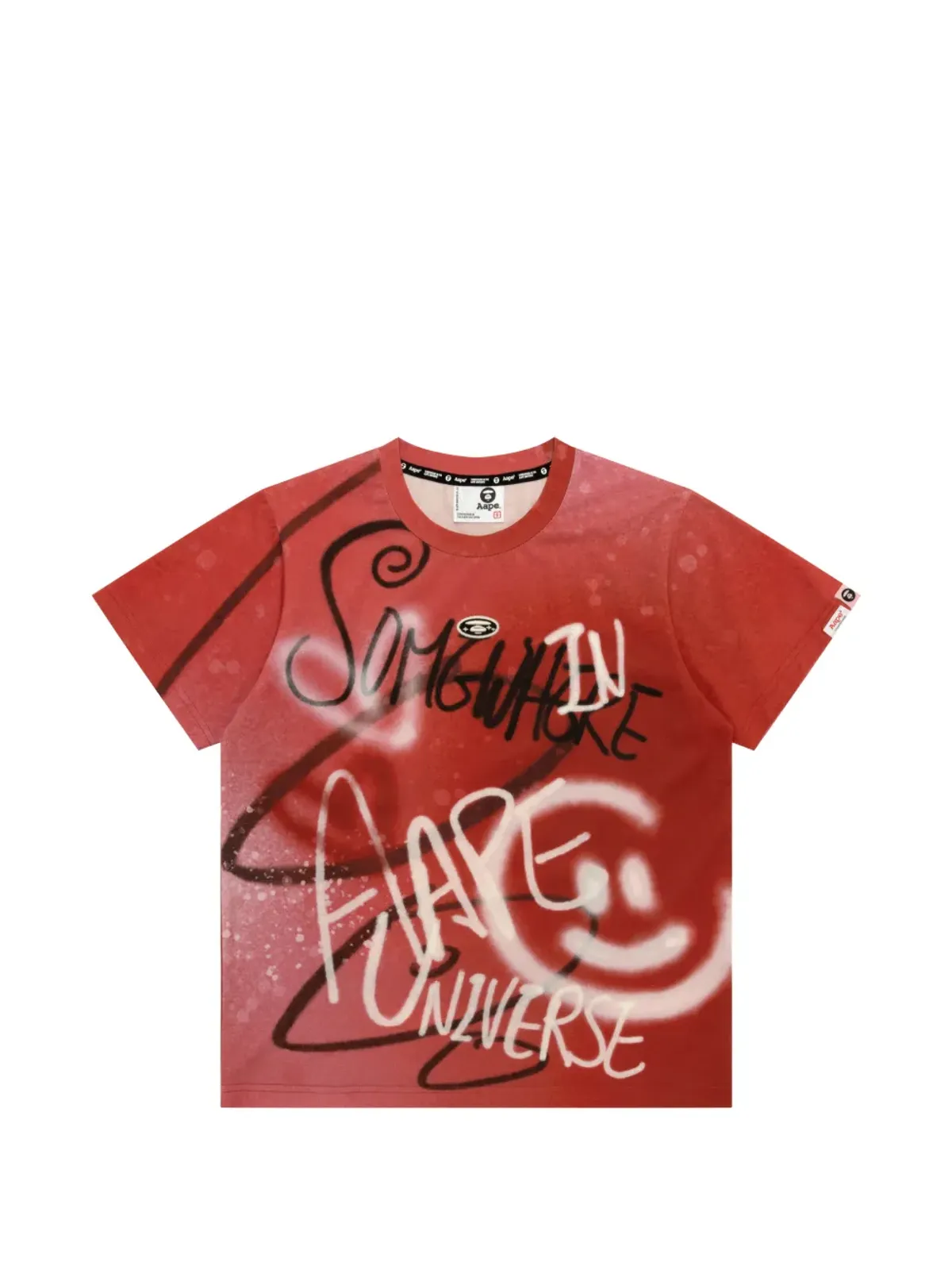 AAPE BY *A BATHING APE® グラフィティプリントTシャツ - 画像1
