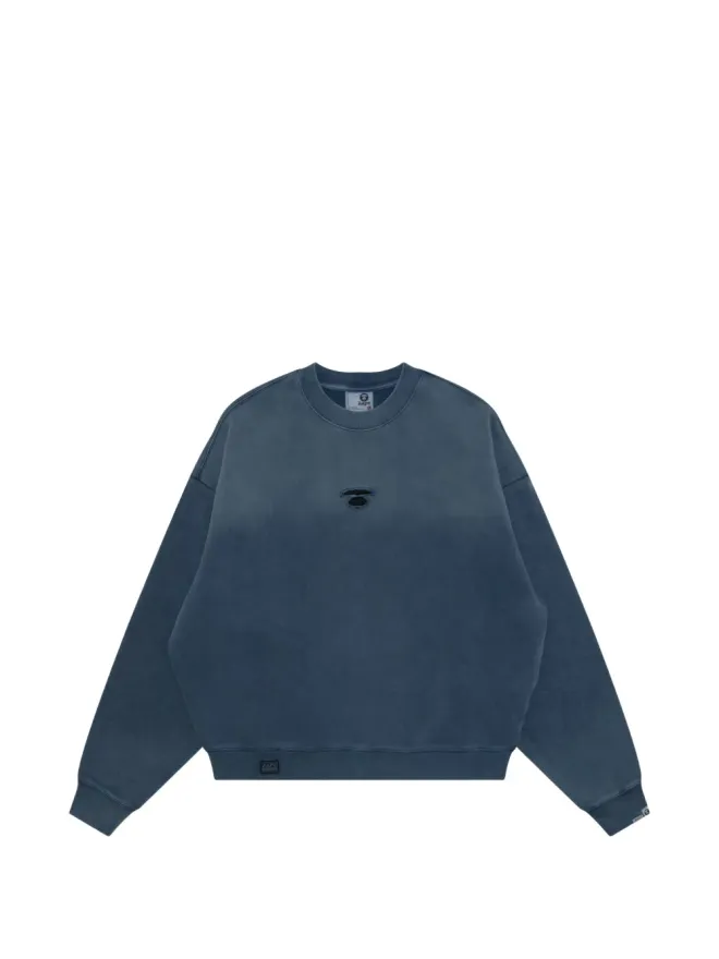 AAPE BY *A BATHING APE® AAPE BY A BATHING APE ロゴ刺繍入りクルーネックスウェットシャツ - Blueの商品画像