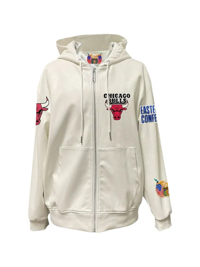 Jeff Hamilton Jeff Hamilton Chicago Bulls ジップアップフーディーの商品画像