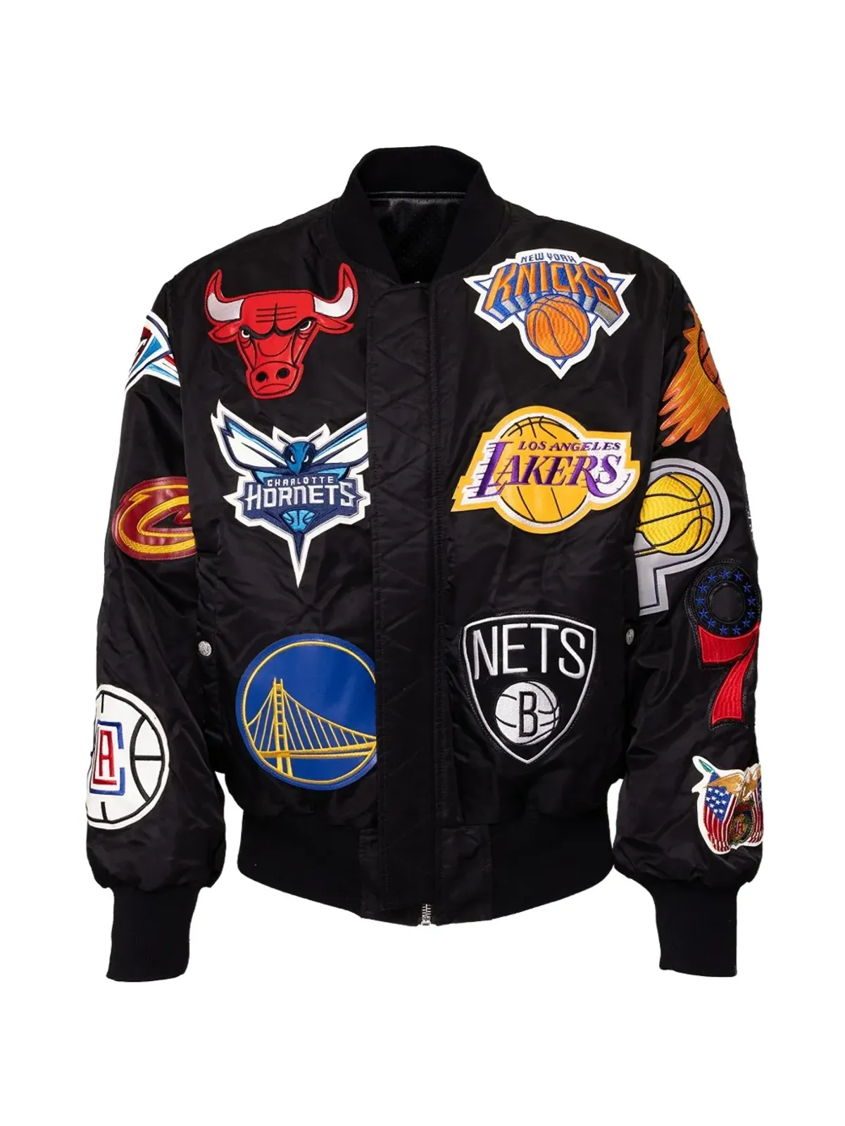 Jeff Hamilton NBA リバーシブル ボンバージャケット - ブラック - 画像3