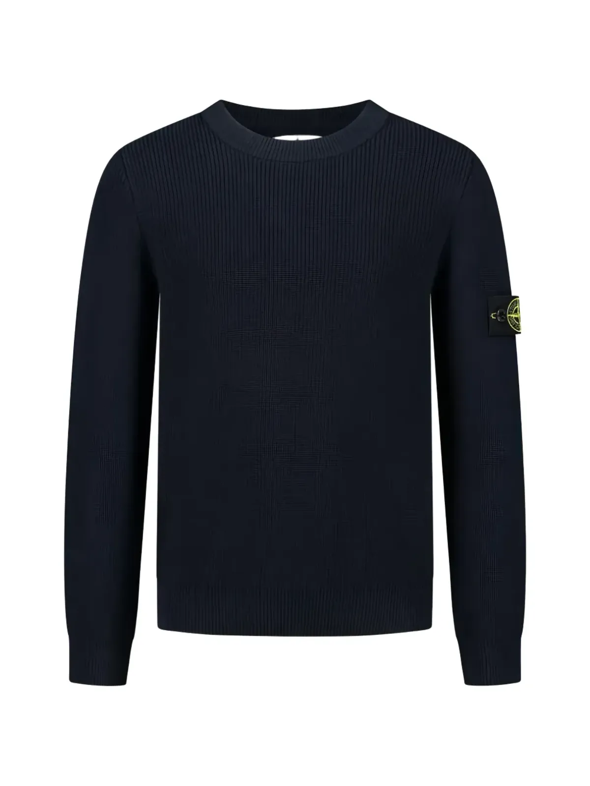 Stone Island Junior ロゴパッチリブ編みセーター - ブルー - 画像1