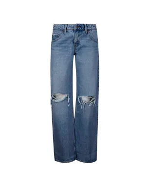 Levi's デニムワイドジーンズ 5ポケット ダメージ加工 - サムネイル1
