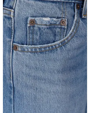 Levi's デニムワイドジーンズ 5ポケット ダメージ加工 - サムネイル3
