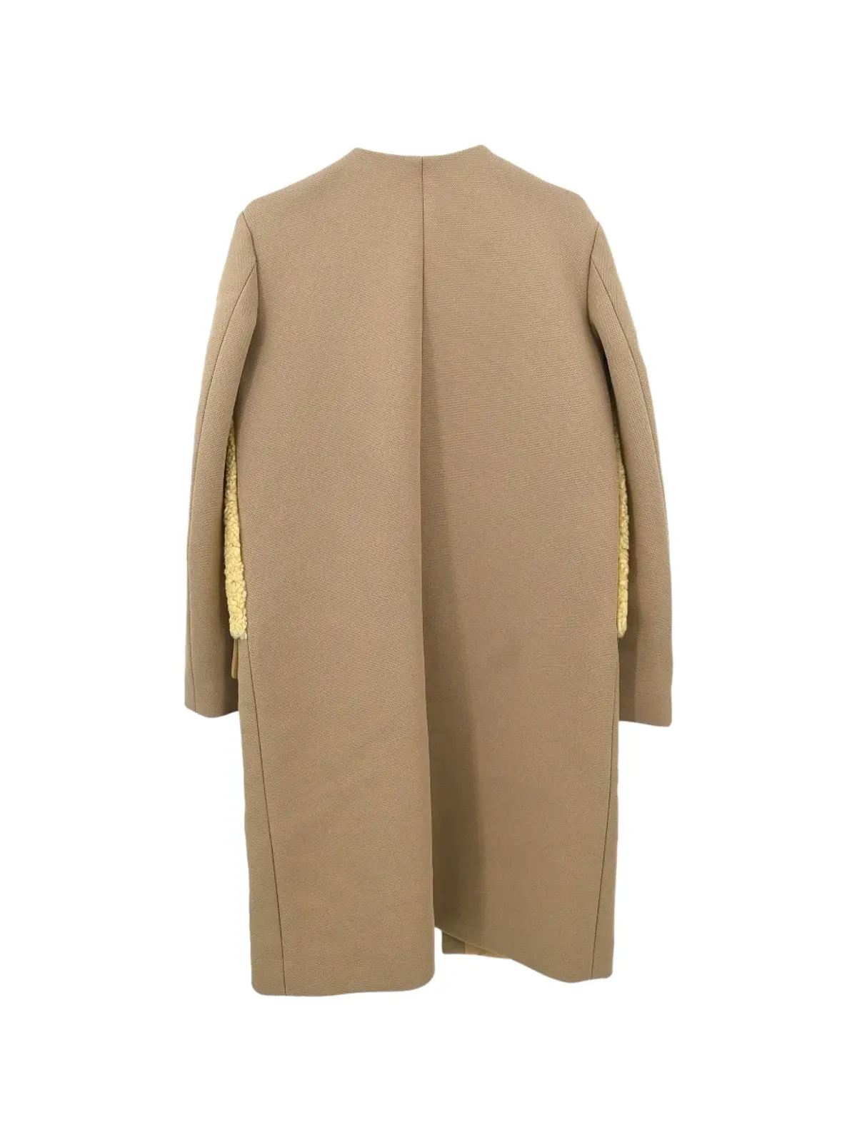Celine Pre-Owned 2010s shearling-panel coat - Neutrals - 画像2