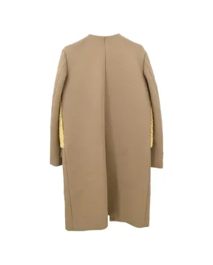 Celine Pre-Owned 2010s shearling-panel coat - Neutrals - サムネイル2