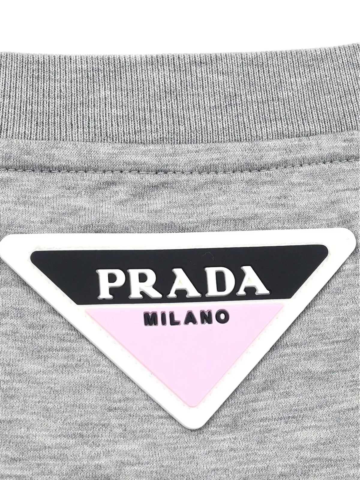 Prada Vintage ロゴアップリケTシャツ - 画像3