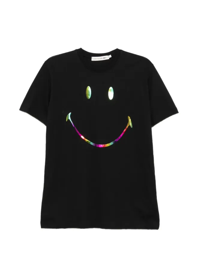 Joshua Sanders Joshua Sanders スマイルホログラム Tシャツ ブラックの商品画像
