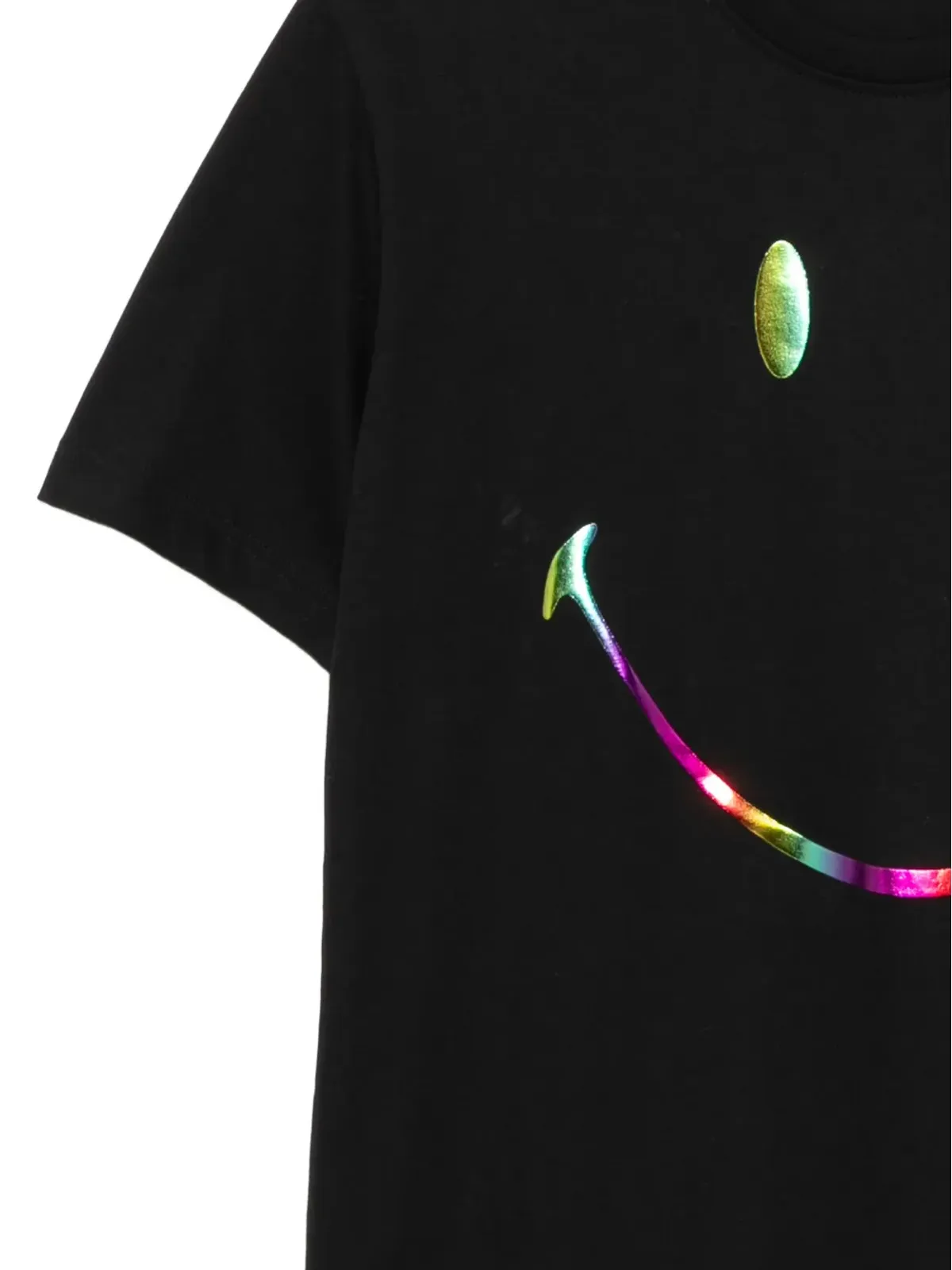 Joshua Sanders スマイルホログラム Tシャツ ブラック - 画像3