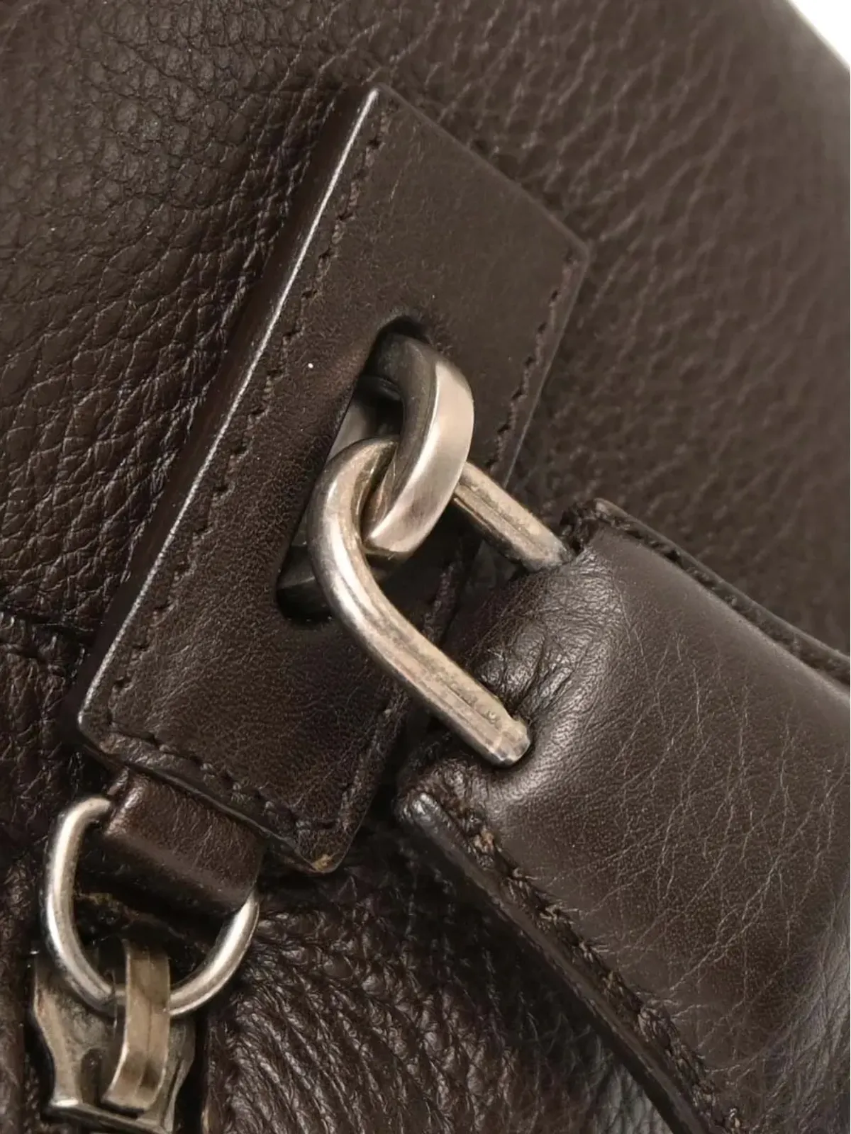 Prada Pre-Owned 1990-2000年代 バックル付きレザーショルダーバッグ - 画像5