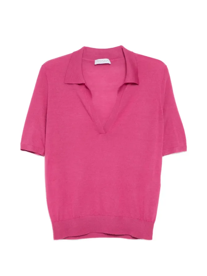 Gabriela Hearst Gabriela Hearst V-neck polo top - Pinkの商品画像