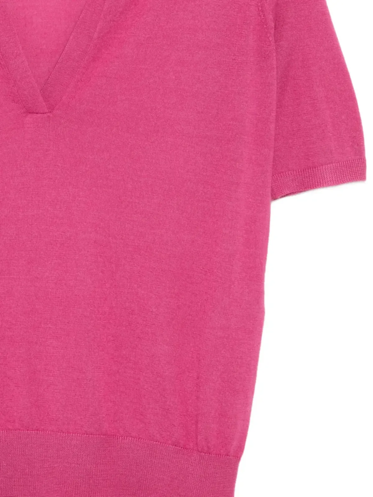 Gabriela Hearst V-neck polo top - Pink - 画像3