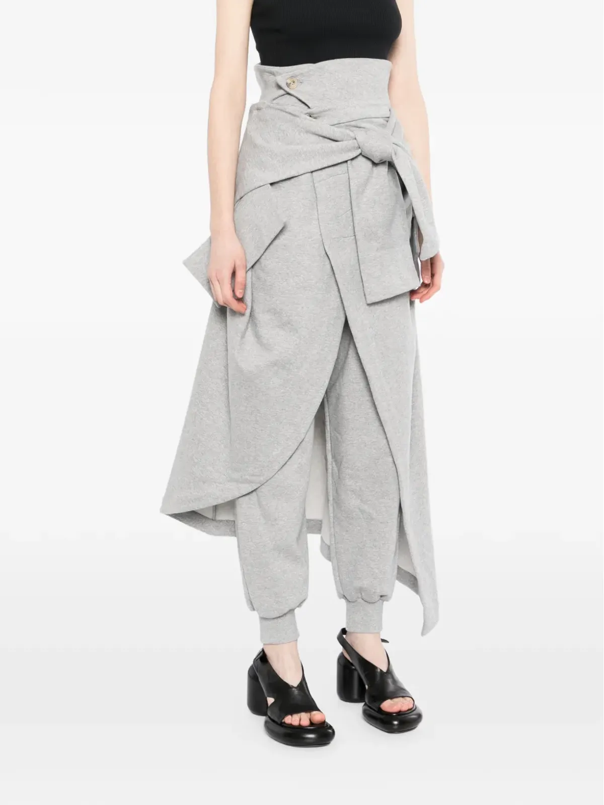 A.W.A.K.E. Mode tie waist trousers - Grey - 画像3