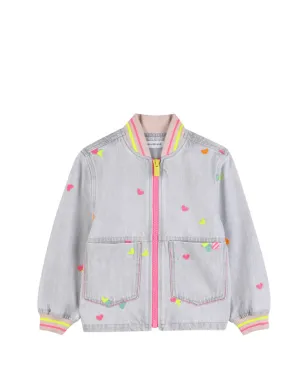 Billieblush ハートモチーフ ボンバー ジャケット（グレー） - サムネイル1