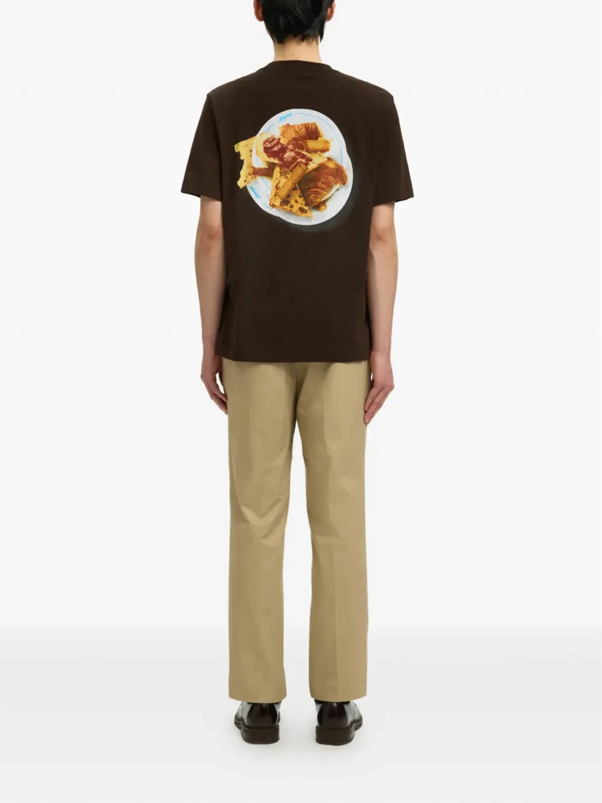 SELECTED グラフィックプリントTシャツ ブラウン - 画像3