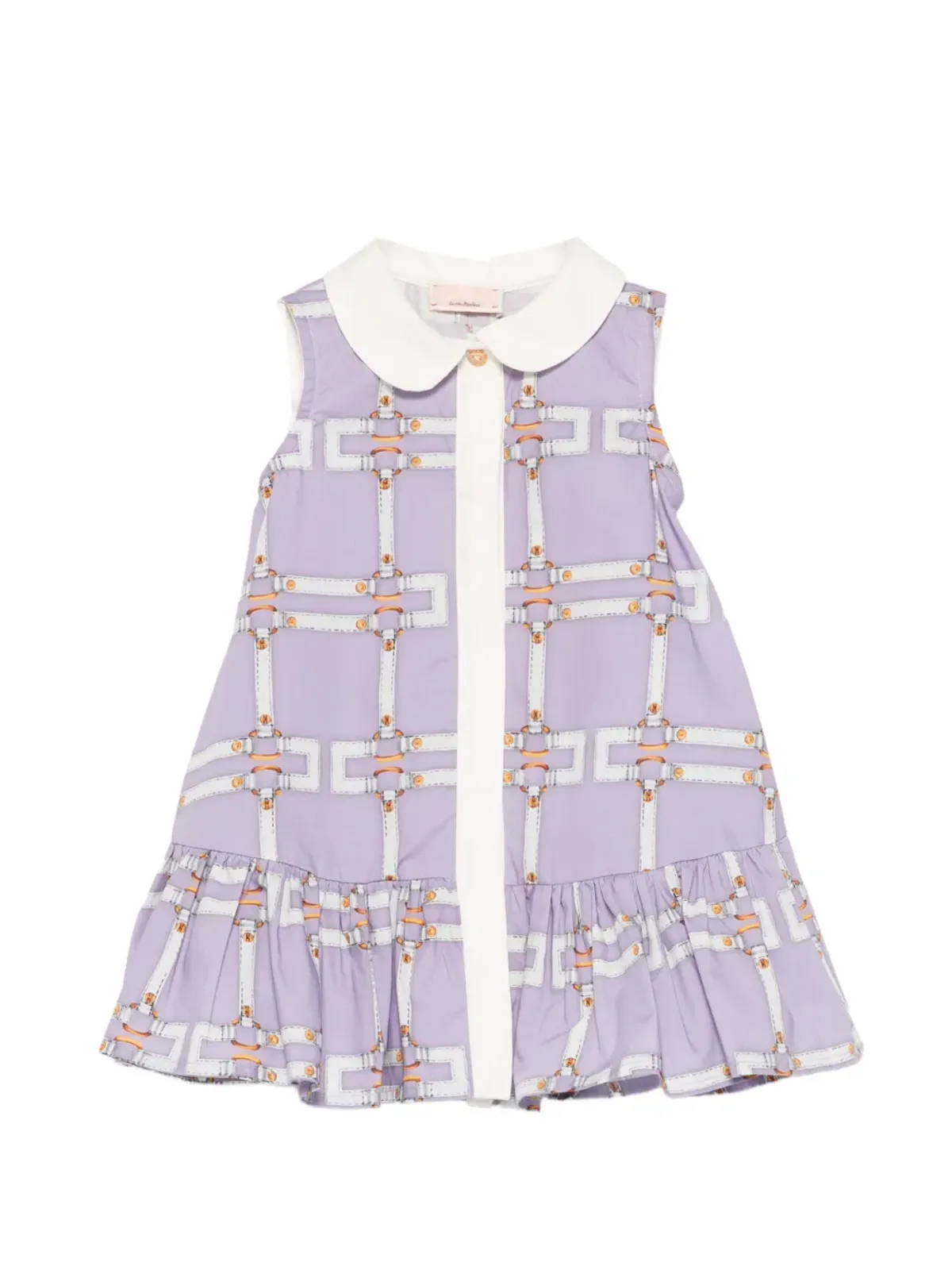 Elisabetta Franchi La Mia Bambina フリルヘム ブルマーとドレスのセット - 画像1