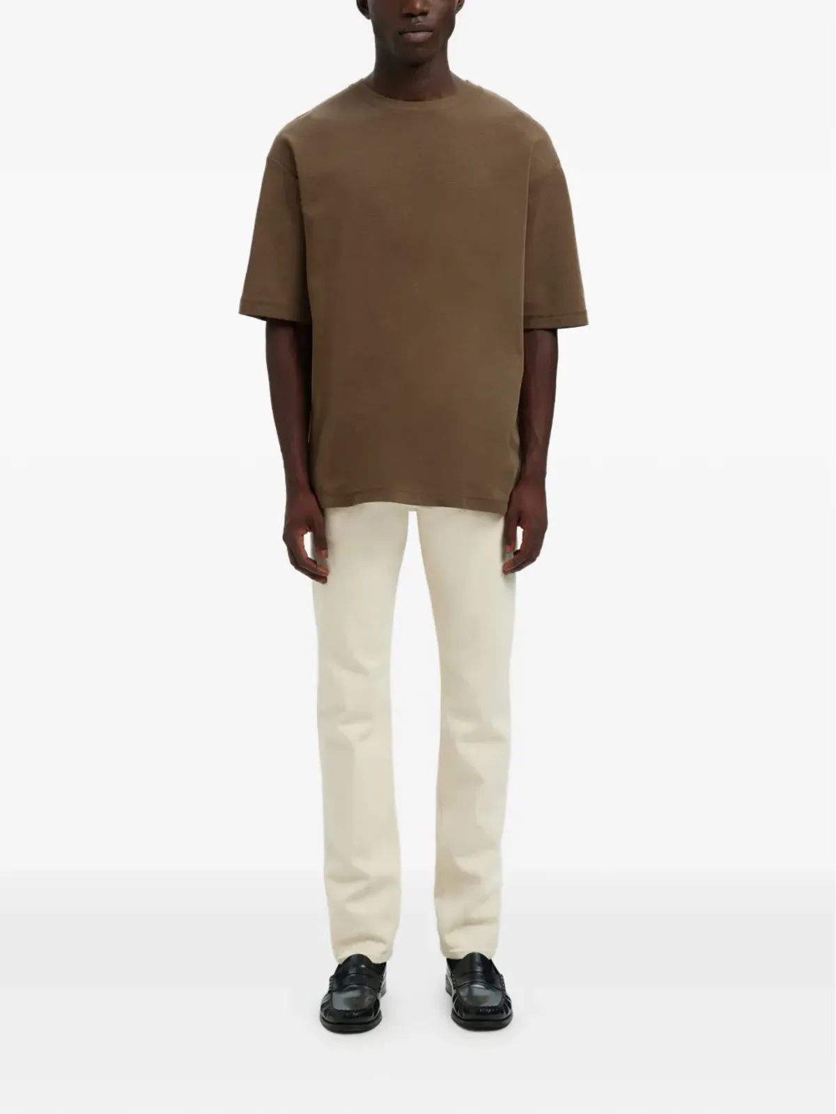 SELECTED ショートスリーブTシャツ - Brown - 画像2