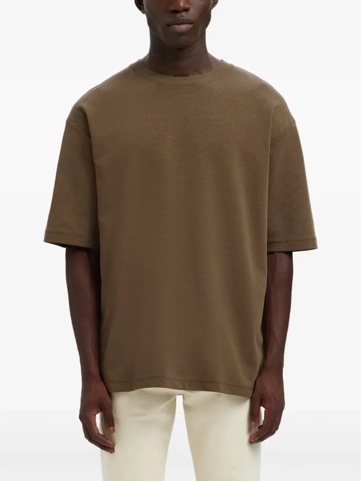 SELECTED ショートスリーブTシャツ - Brown - 画像4