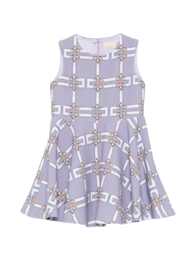 Elisabetta Franchi La Mia Bambina Elisabetta Franchi La Mia Bambina パターン柄ノースリーブドレスの商品画像