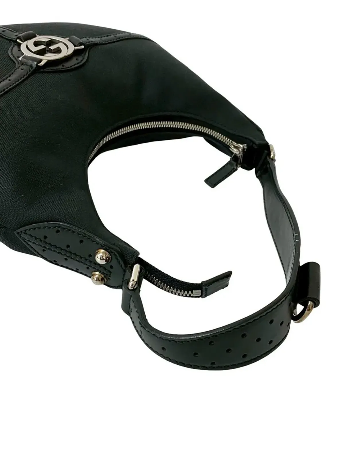 Gucci Pre-Owned キャンバス レインズ ホーボーバッグ - 画像2