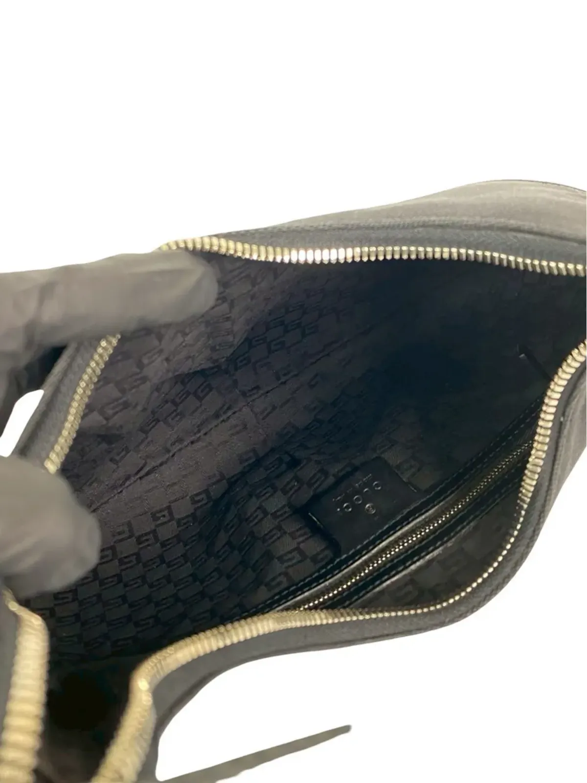Gucci Pre-Owned キャンバス レインズ ホーボーバッグ - 画像4