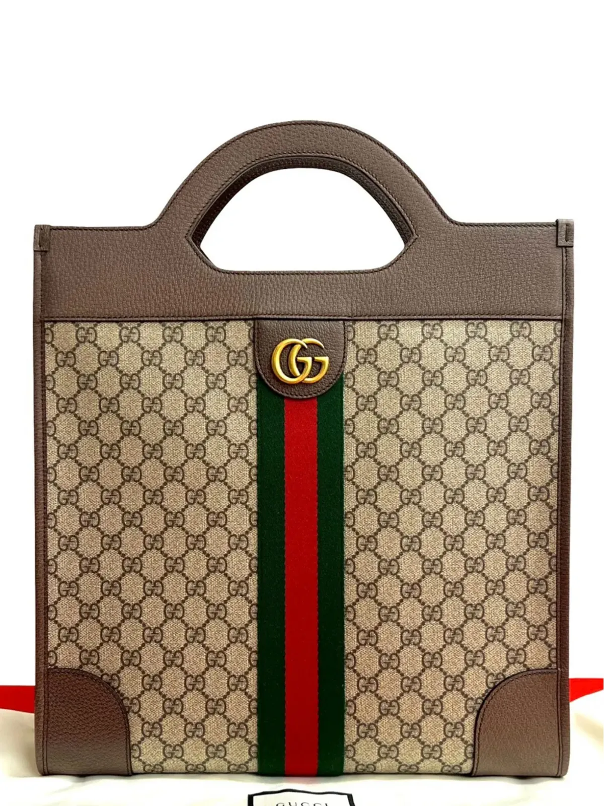 Gucci Pre-Owned GG Supreme Ophidia バーティカル トートバッグ - 画像2