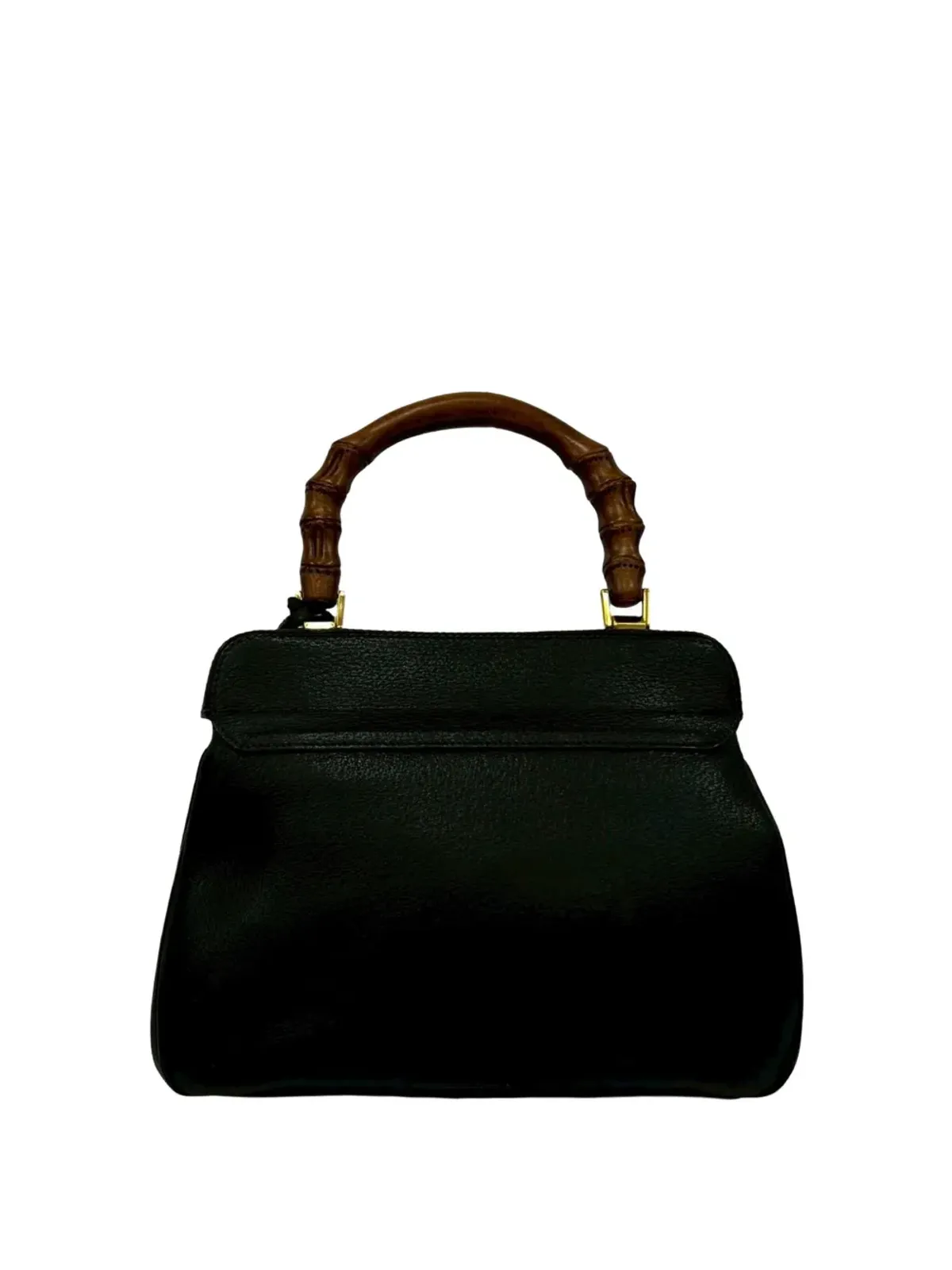 Gucci Pre-Owned 20世紀風の中粒カーフスキン バンブー・レディロック ハンドバッグ - ブラック - 画像3