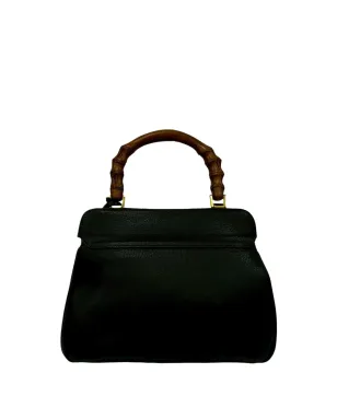 Gucci Pre-Owned 20世紀風の中粒カーフスキン バンブー・レディロック ハンドバッグ - ブラック - サムネイル3