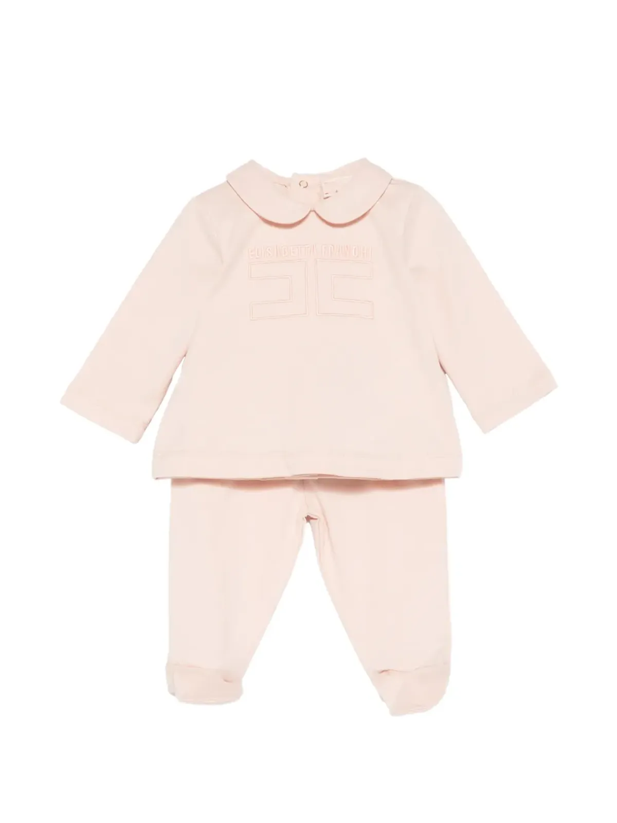 Elisabetta Franchi La Mia Bambina ピンクのウエストゴム入り トラックスーツセット - 画像1