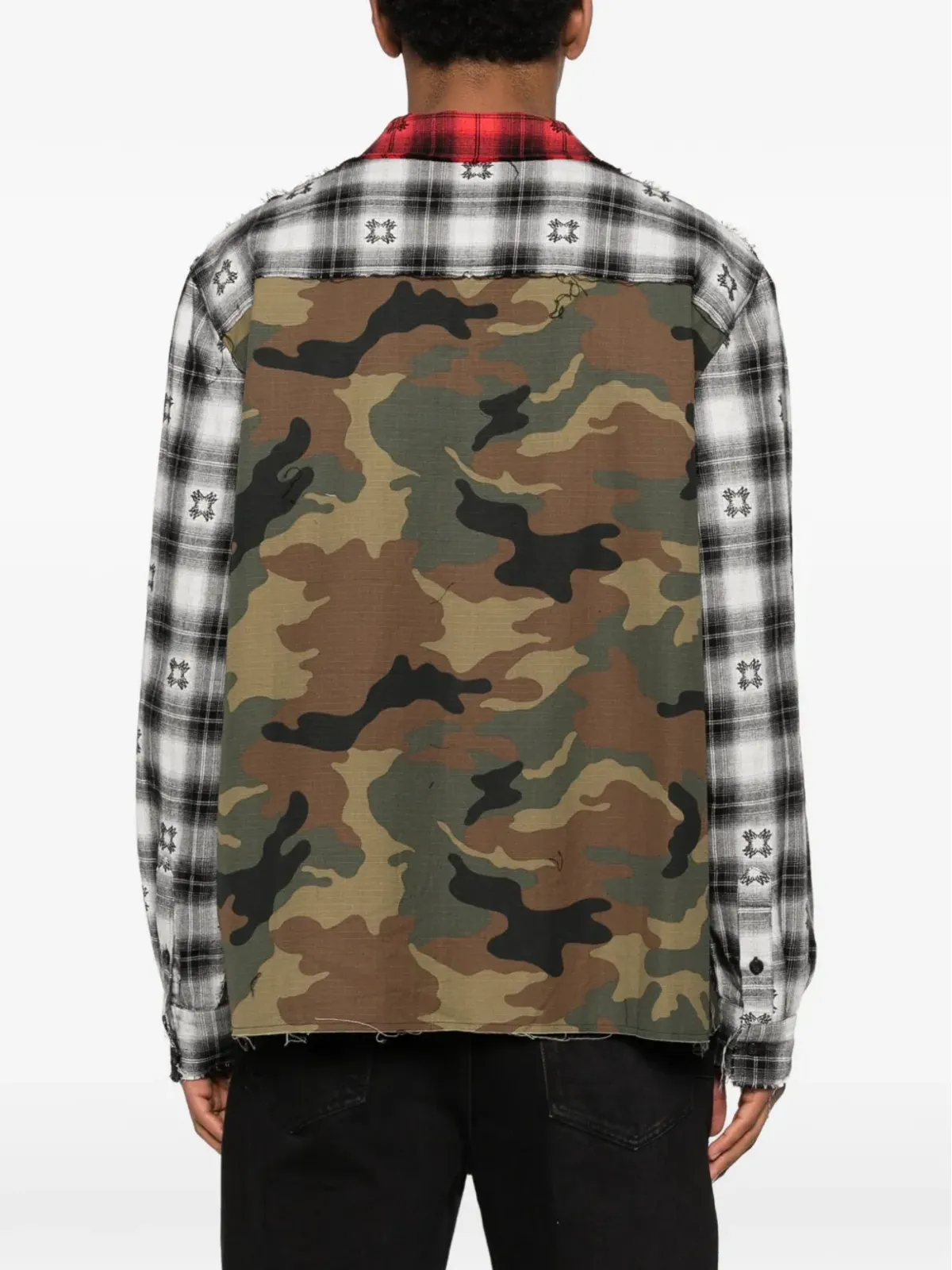 AMIRI 継ぎ接ぎパッチワークシャツ - 画像4