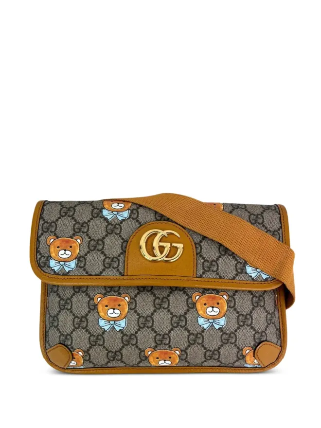 Gucci Pre-Owned Gucci Pre-Owned XKai GG Supreme テディベルトバッグ - ブラウンの商品画像