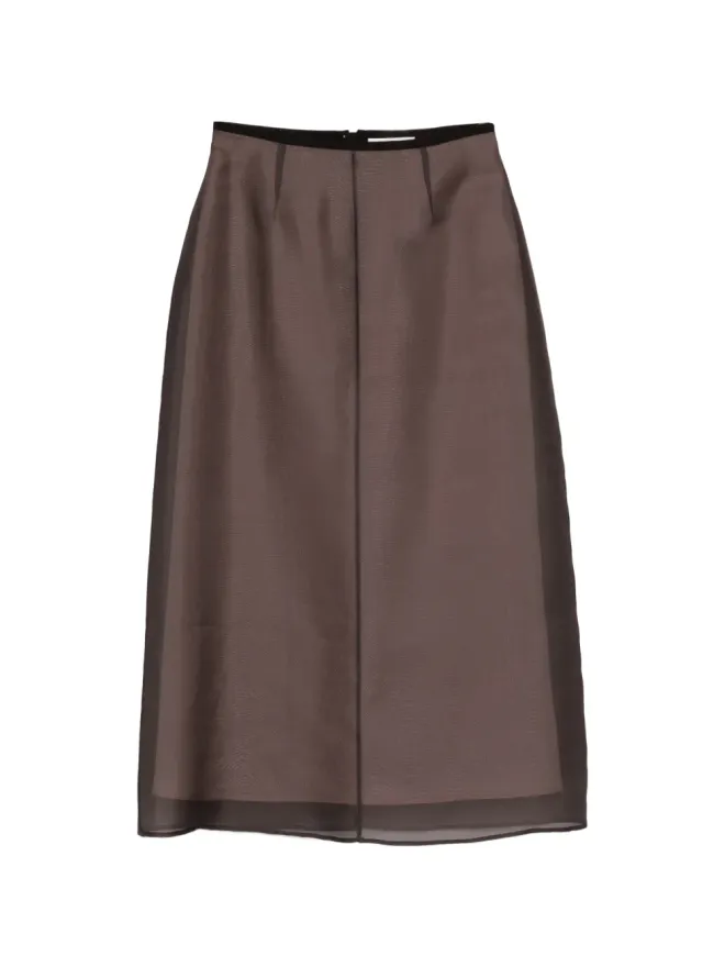 Agnona Agnona シアースカート（ブラウン）の商品画像