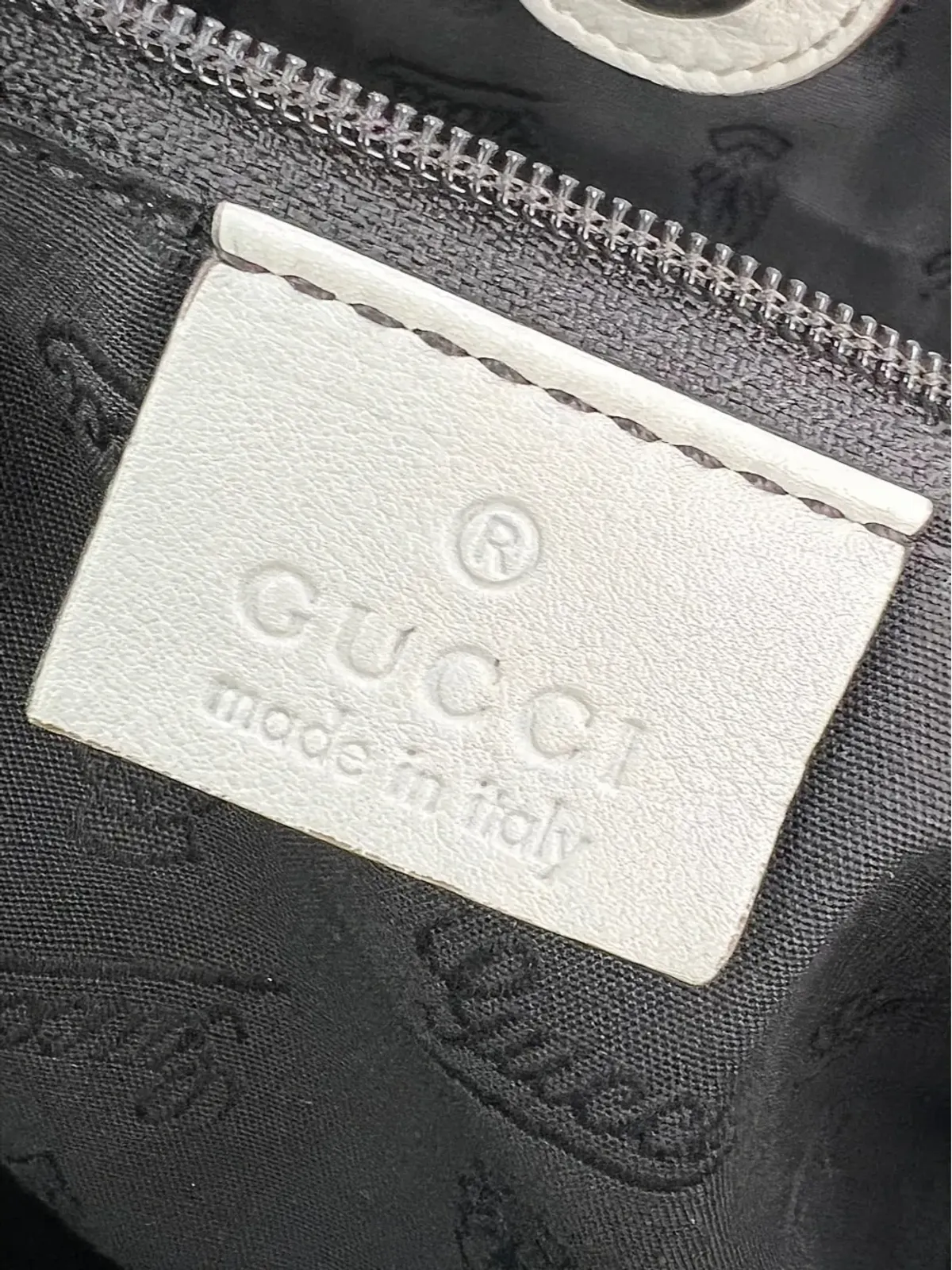 Gucci Pre-Owned Sukey Guccissima レザー トートバッグ（ホワイト） - 画像4
