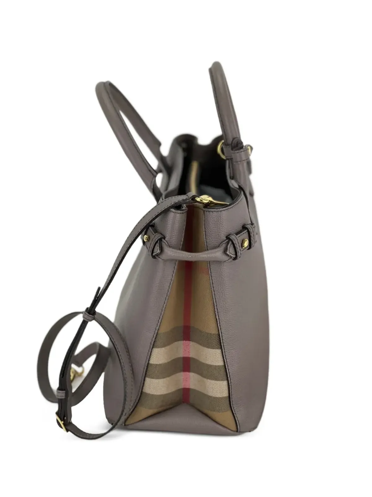 Burberry Pre-Owned バナー・ハウス ハンドバッグ グレー - 画像3
