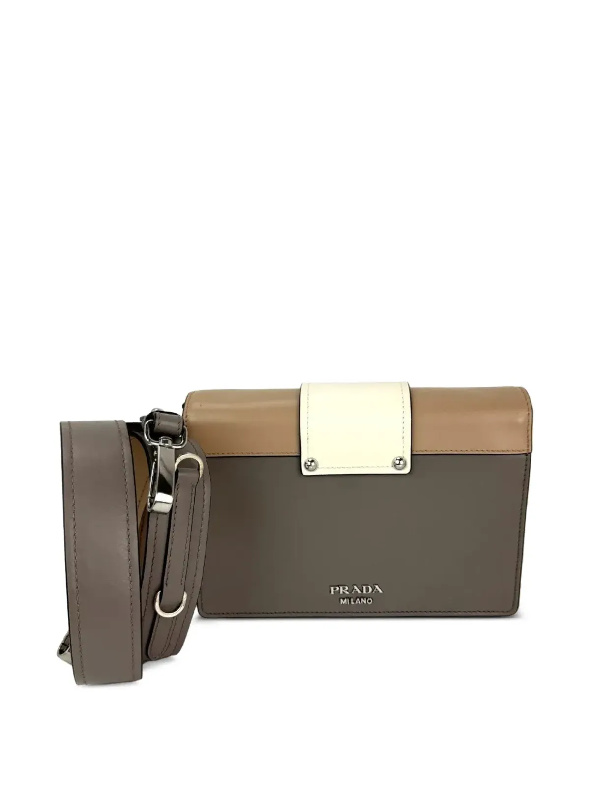 Prada Pre-Owned Cahier leather clutch - Brown - 画像2