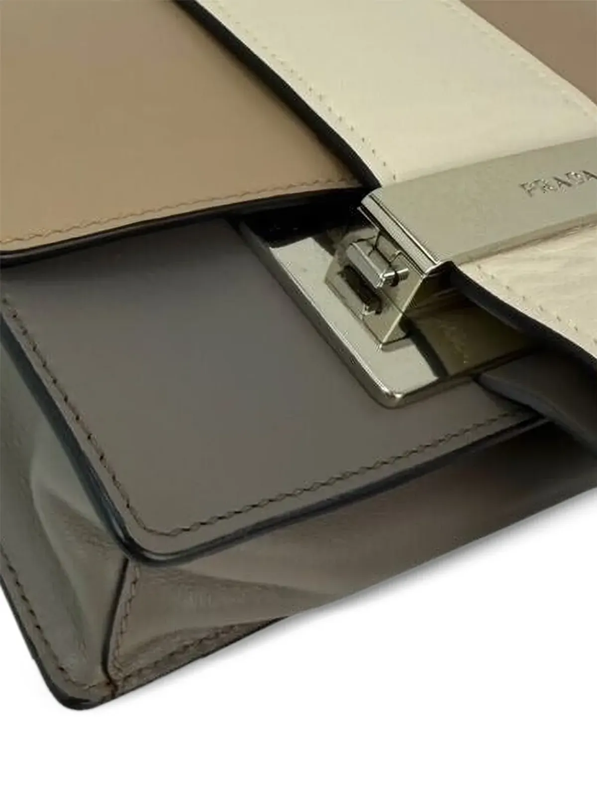 Prada Pre-Owned Cahier leather clutch - Brown - 画像4