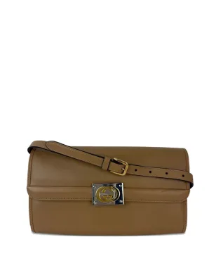 Gucci Pre-Owned G Matisse Linea interlocking leather clutch bag - Brown - サムネイル1