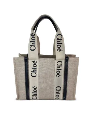 Chloé Vintage ミディアム Woodyリボン付きキャンバス・トートバッグ - Neutrals - サムネイル1
