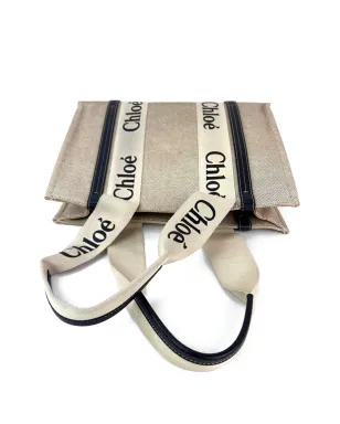 Chloé Vintage ミディアム Woodyリボン付きキャンバス・トートバッグ - Neutrals - サムネイル2