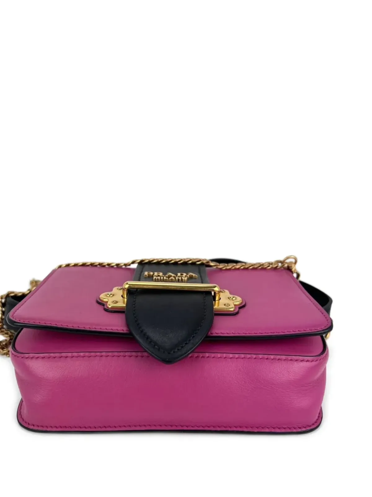 Prada Pre-Owned City Cahier レザー チェーン クロスボディバッグ - 画像3