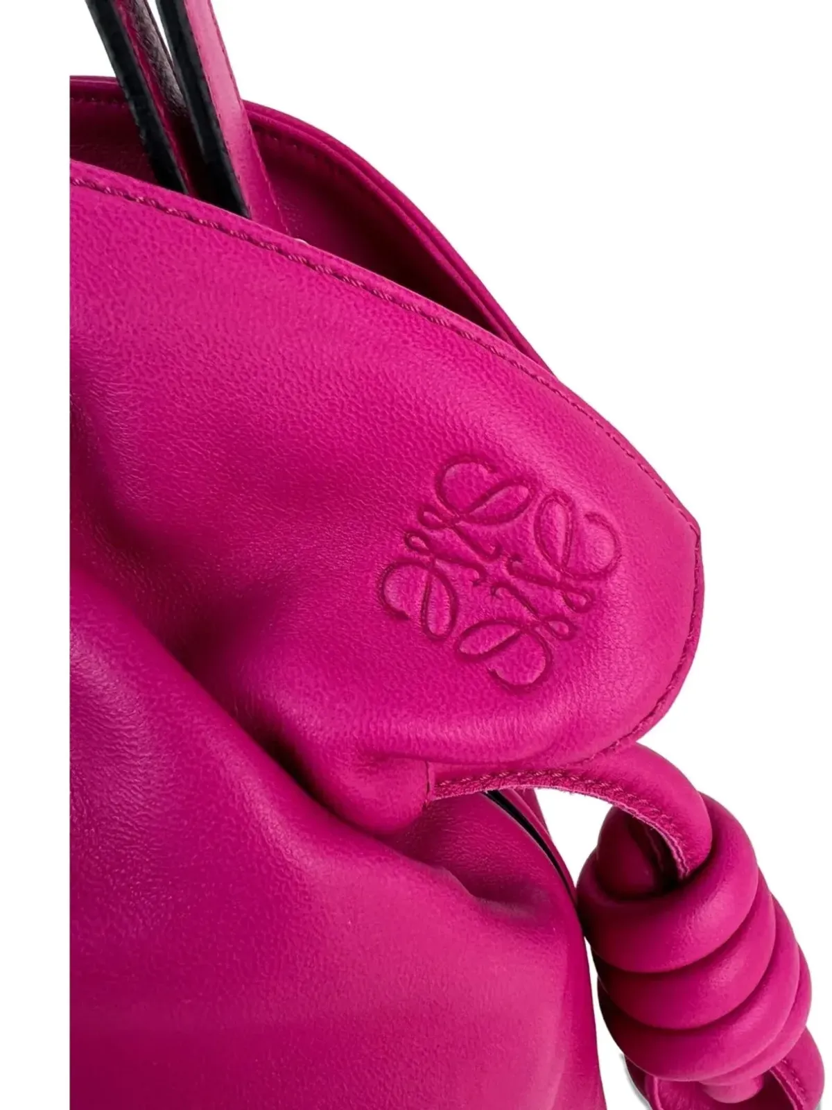 Loewe ビンテージ ナッパノット フラメンコ ミディアム ショルダーバッグ ピンク - 画像4
