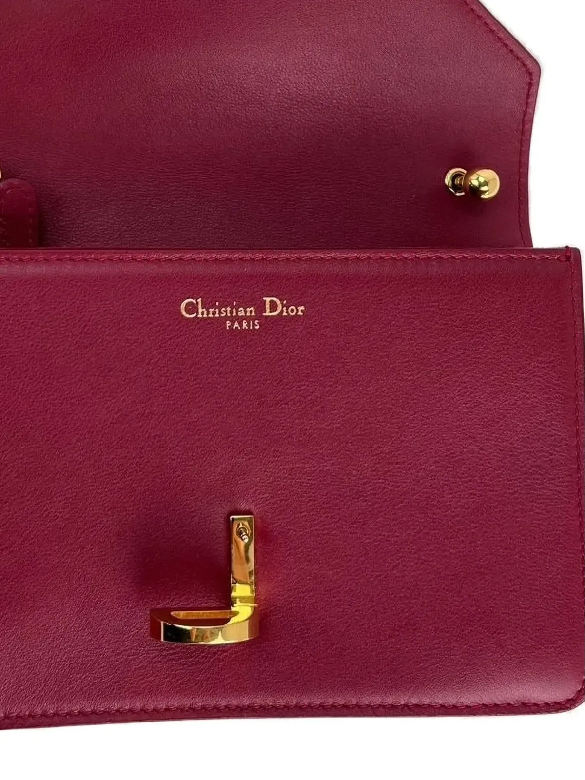 Christian Dior ビンテージ C'est Dior チェーンストラップ フラップ トートバッグ レッド - 画像4