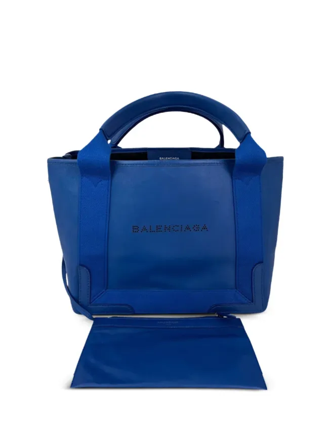 Balenciaga Pre-Owned Balenciaga Pre-Owned カーフスキン取り外し可能ポーチ付きトートバッグ - ブルーの商品画像