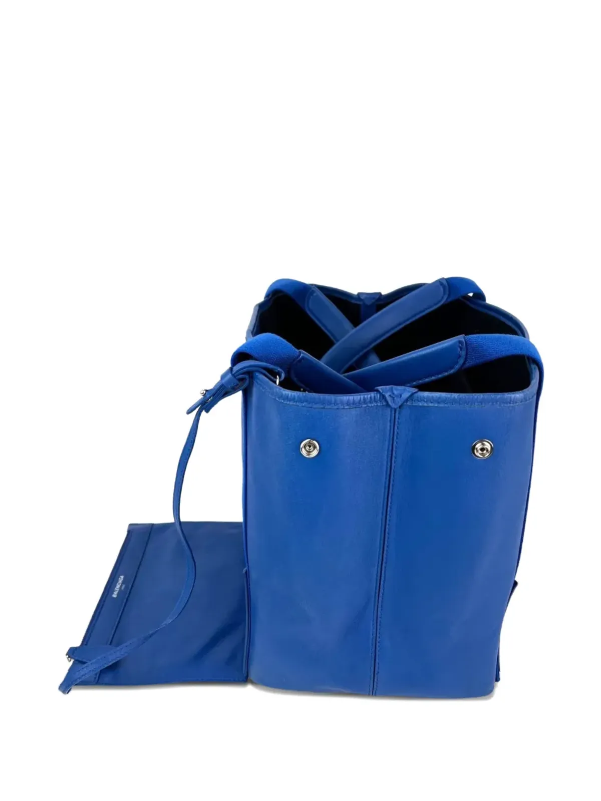 Balenciaga Pre-Owned カーフスキン取り外し可能ポーチ付きトートバッグ - ブルー - 画像5