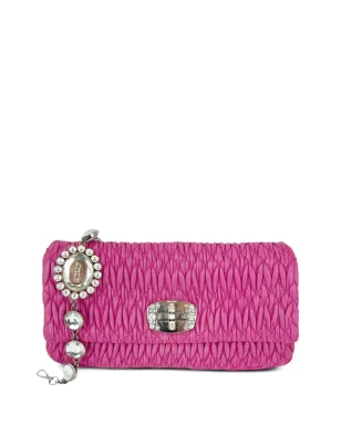 Miu Miu Pre-Owned クリスタルショルダークラッチバッグ - ピンク - サムネイル1