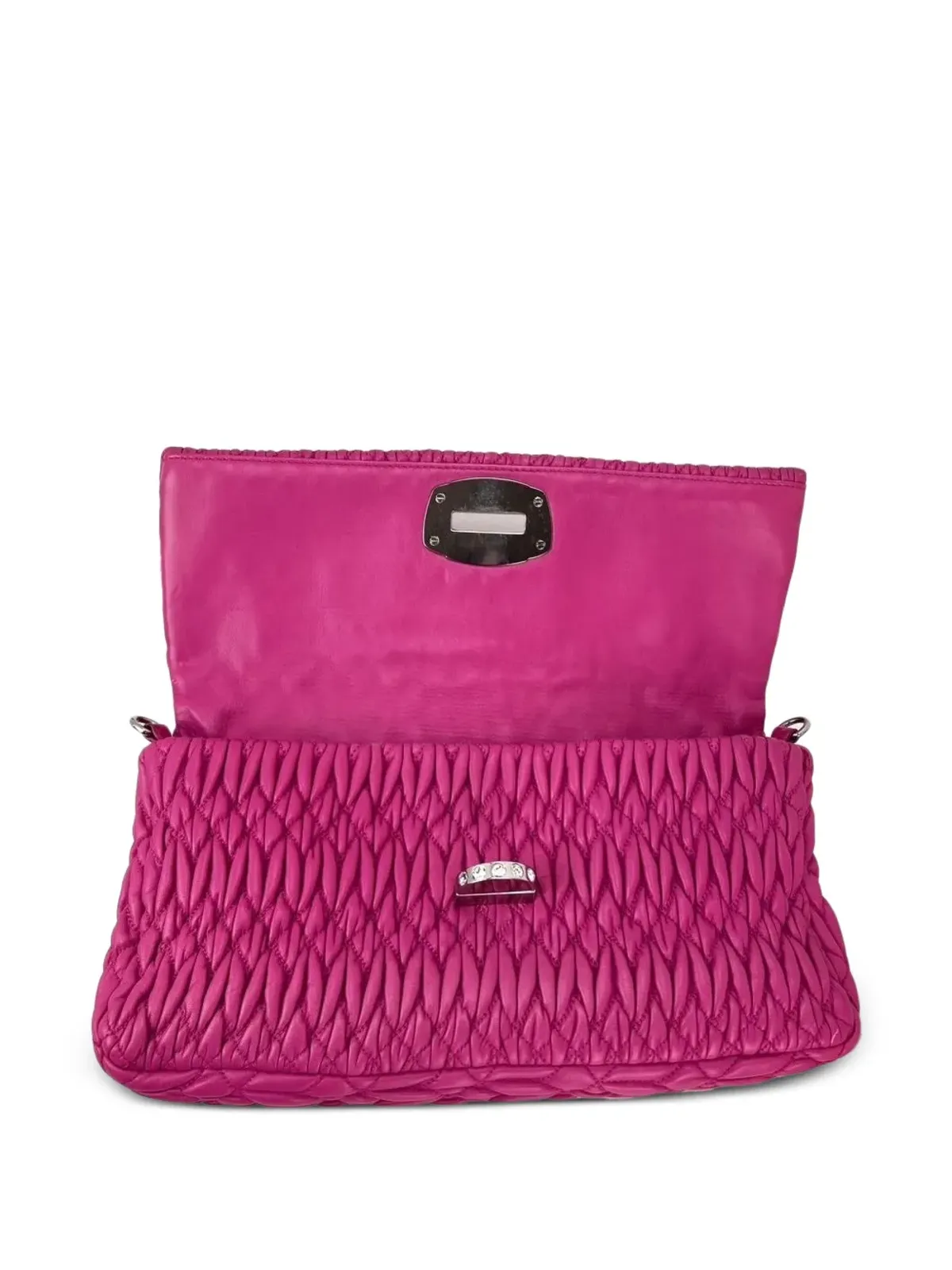 Miu Miu Pre-Owned クリスタルショルダークラッチバッグ - ピンク - 画像2