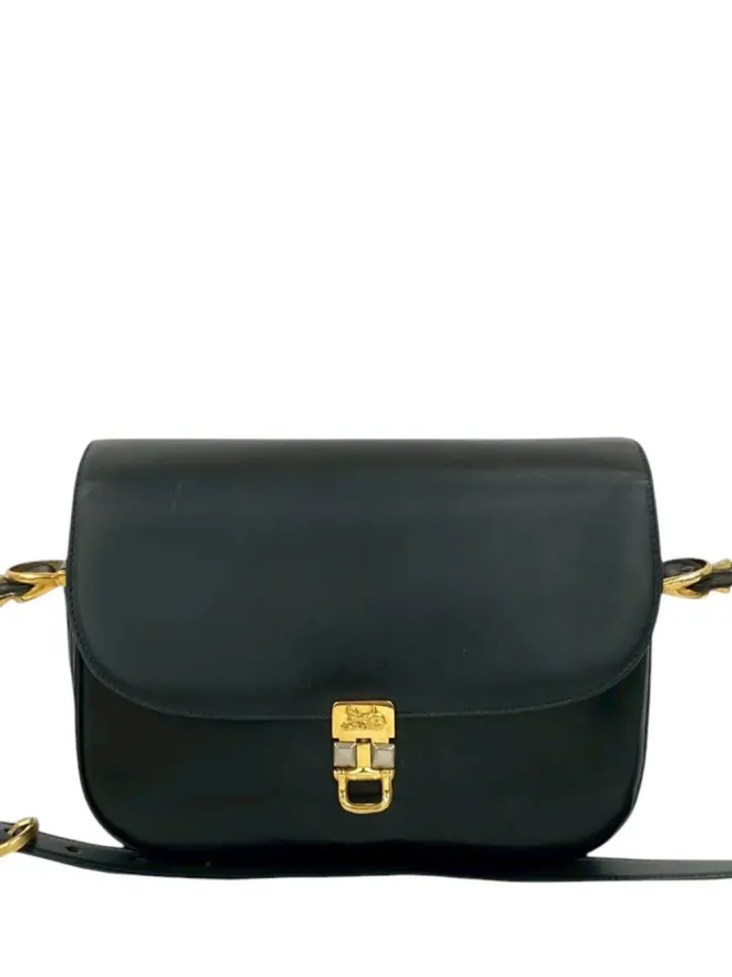 Celine Pre-Owned Celine Pre-Owned レザー ホースキャリッジ クロスボディバッグ - ブラックの商品画像